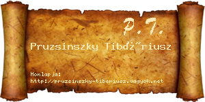 Pruzsinszky Tibériusz névjegykártya